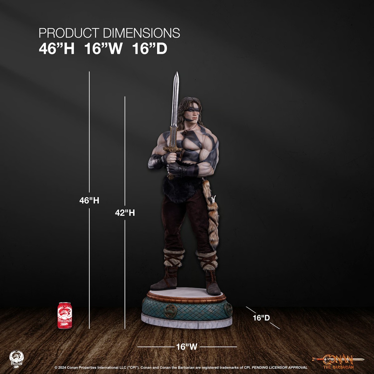 PCS Collectibles - Statua in scala 1/2 di CONAN WARPAINT