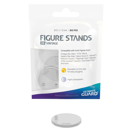 Ultimate Guard - Supporti per figure Big Peg Vintage (20 pezzi) - Basi