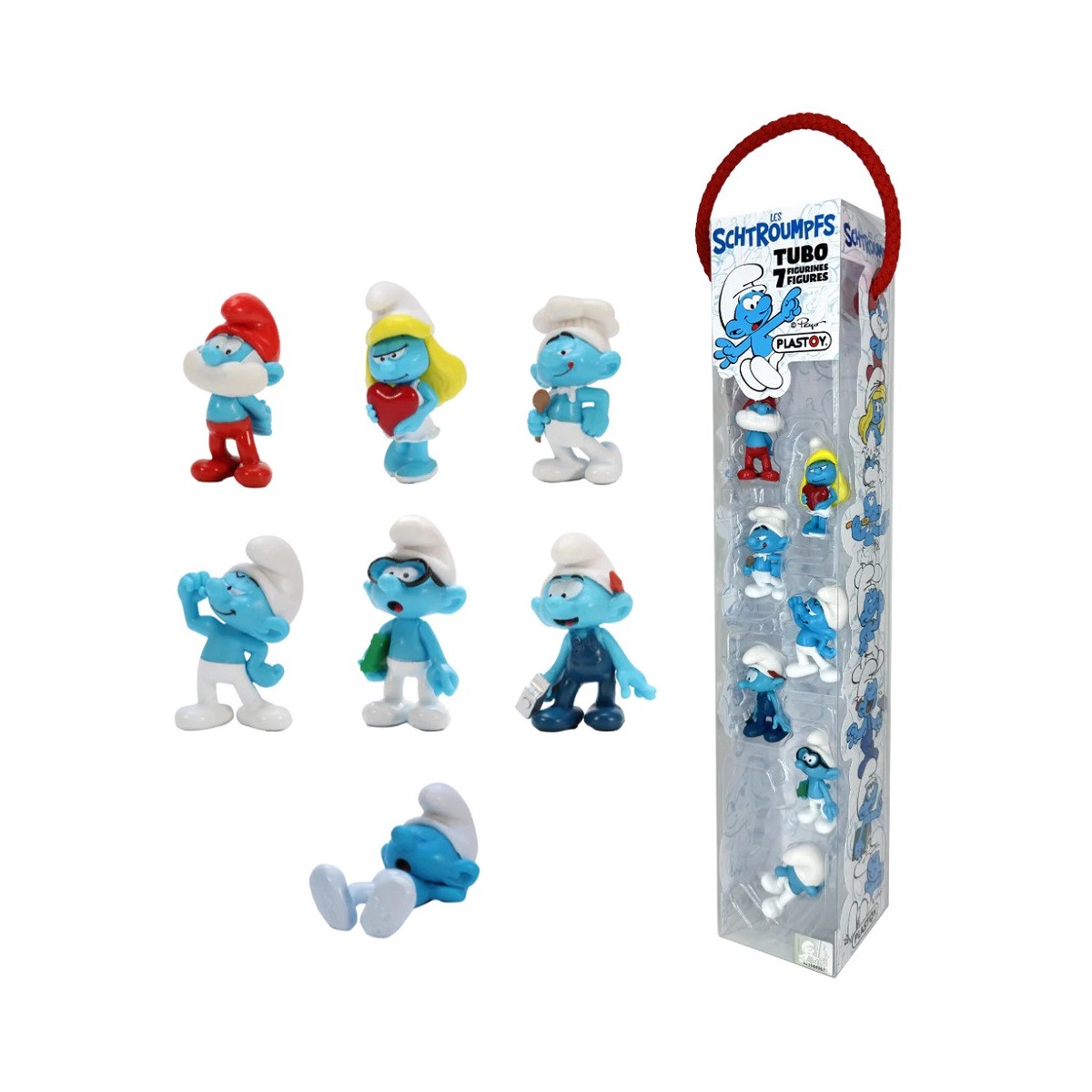 Plastoy - TUBO SCHTROUMPFS - 7 Figurine
