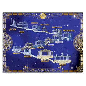 Cartoon Kingdom - Poster Santuario d'oro di Saint Seiya 40X30cm - I Cavalieri dello Zodiaco