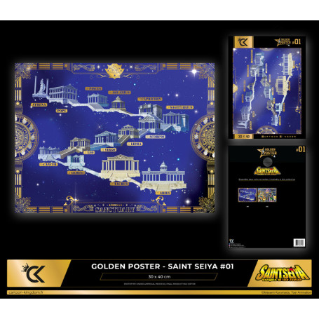 Cartoon Kingdom - Poster Santuario d'oro di Saint Seiya 40X30cm - I Cavalieri dello Zodiaco