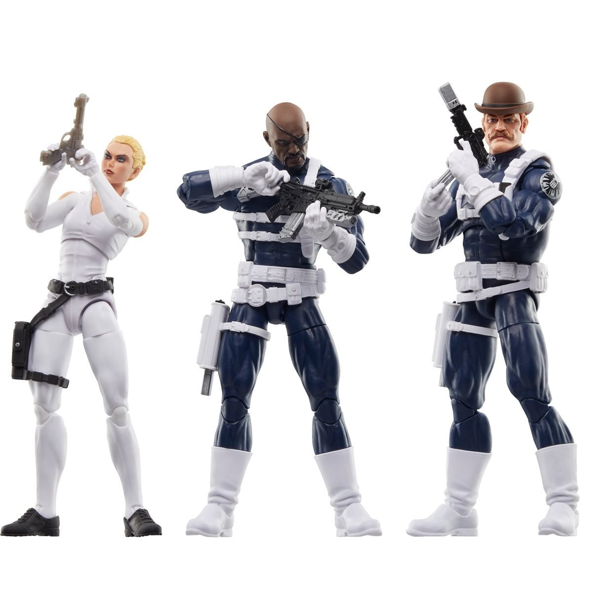 Marvel Legends - S.H.I.E.L.D. confezione da 3 pezzi - Sharon Carter - Nick Fury - Dum Dum Dugan