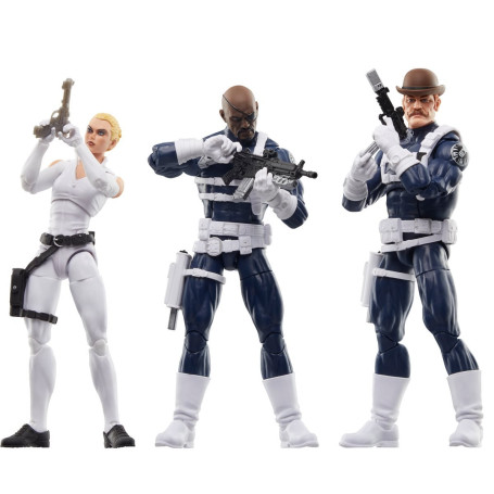 Marvel Legends - S.H.I.E.L.D. confezione da 3 pezzi - Sharon Carter - Nick Fury - Dum Dum Dugan