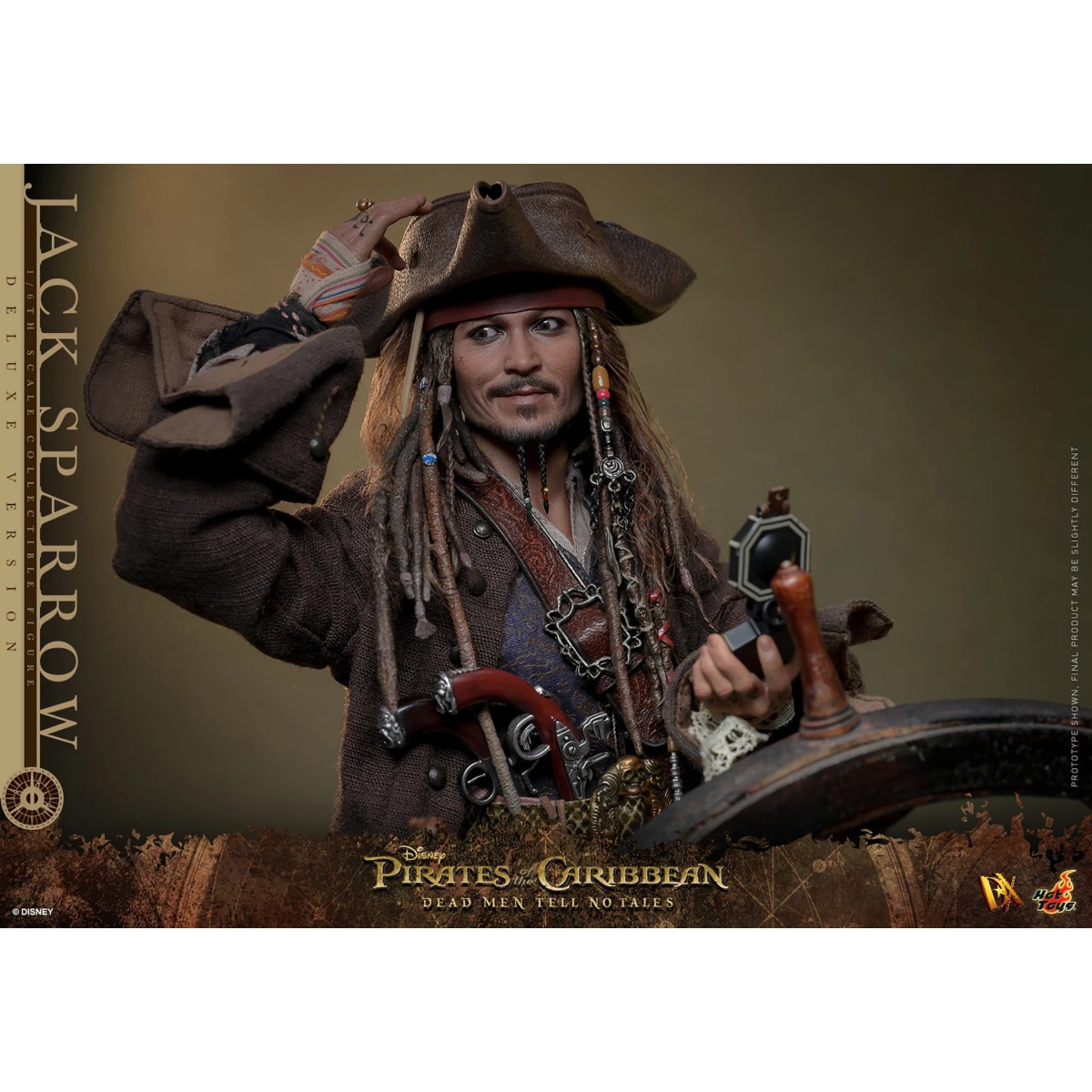 Hot Toys Pirati dei Caraibi - Jack Sparrow Edizione Deluxe - I morti non raccontano storie