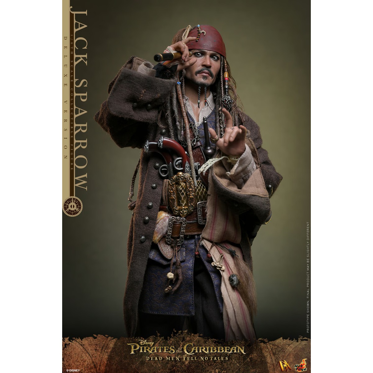 Hot Toys Pirati dei Caraibi - Jack Sparrow Edizione Deluxe - I morti non raccontano storie