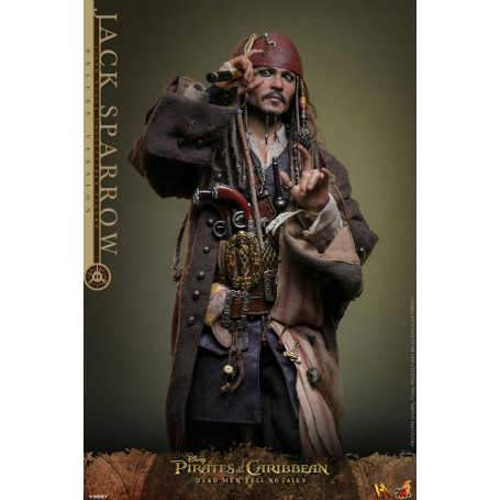 Hot Toys Pirati dei Caraibi - Jack Sparrow Edizione Deluxe - I morti non raccontano storie