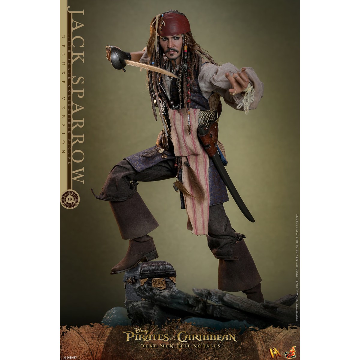 Hot Toys Pirati dei Caraibi - Jack Sparrow Edizione Deluxe - I morti non raccontano storie