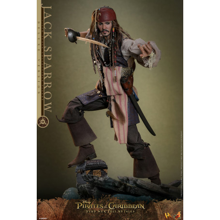 Hot Toys Pirati dei Caraibi - Jack Sparrow Edizione Deluxe - I morti non raccontano storie