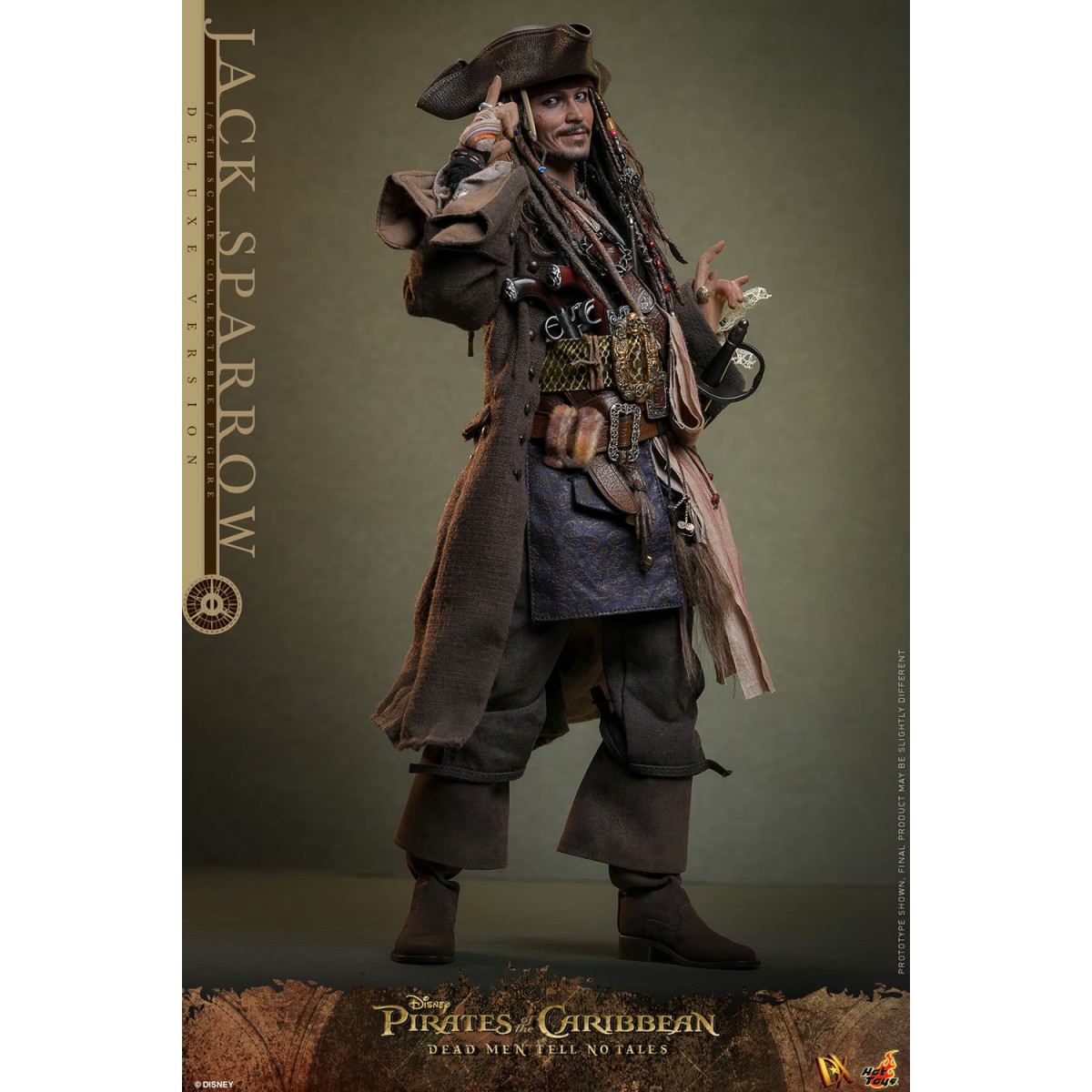 Hot Toys Pirati dei Caraibi - Jack Sparrow Edizione Deluxe - I morti non raccontano storie