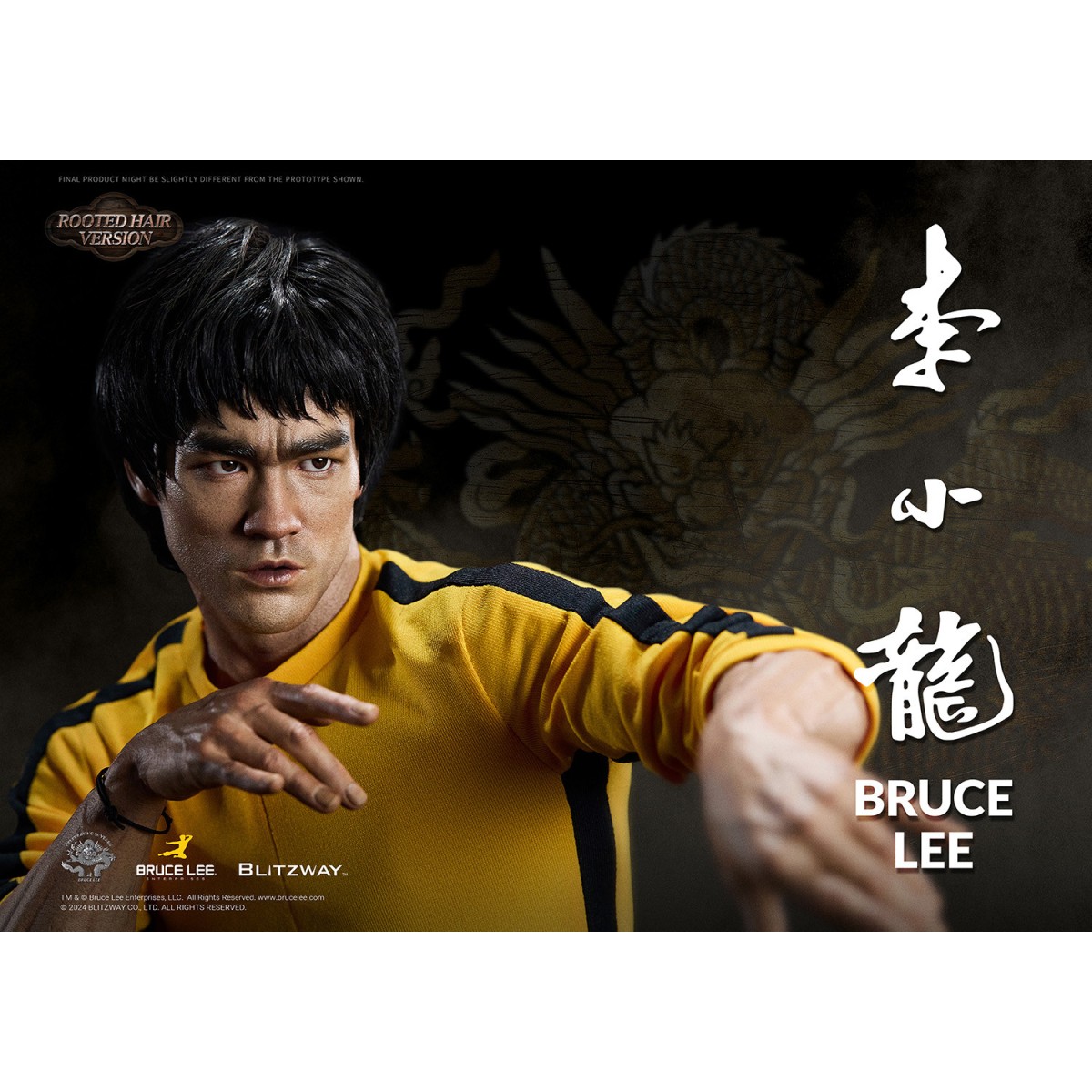 Blitzway - Bruce Lee Rooted Hair Ver. 1/4 - Tributo al 50° Anniversario - Il gioco della morte