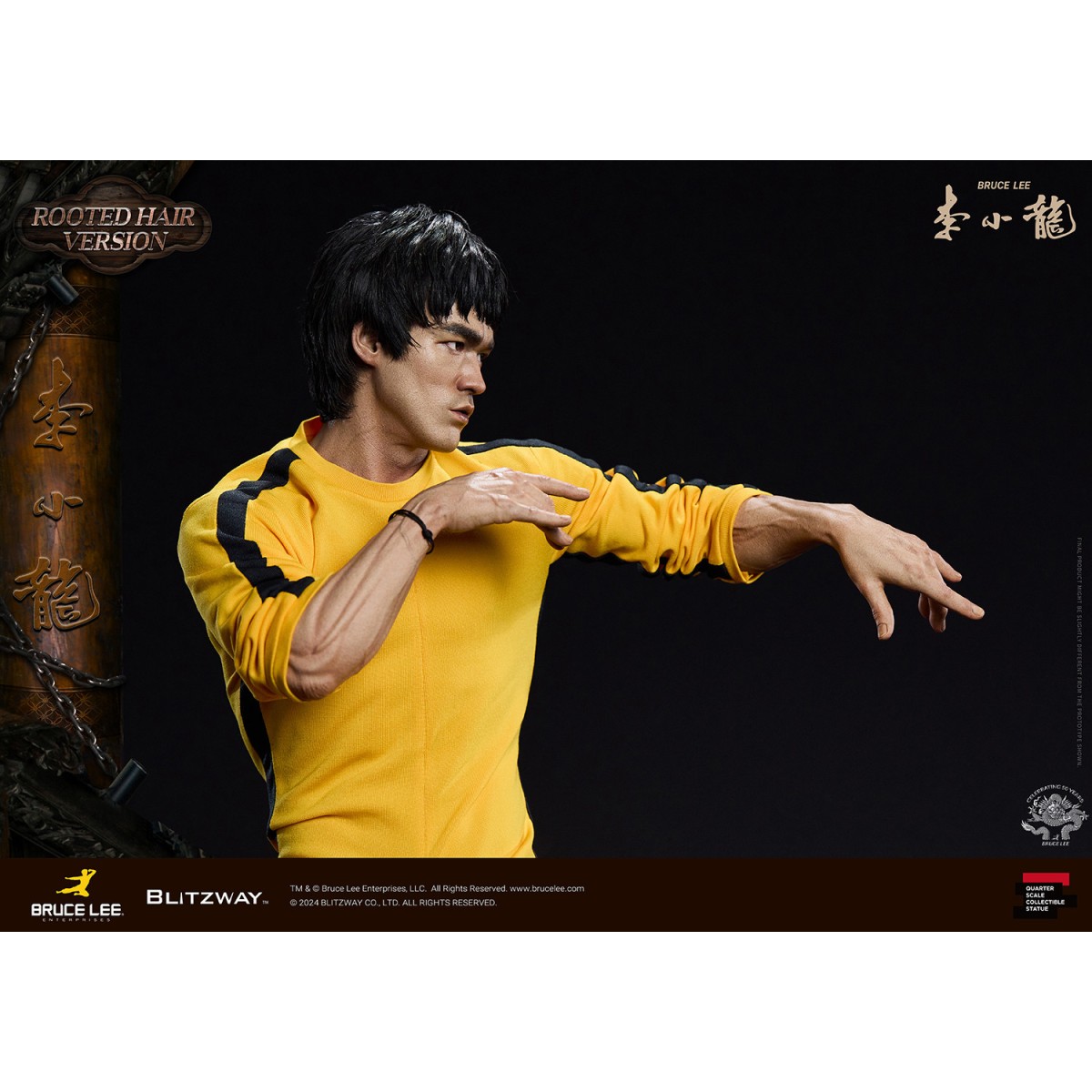 Blitzway - Bruce Lee Rooted Hair Ver. 1/4 - Tributo al 50° Anniversario - Il gioco della morte