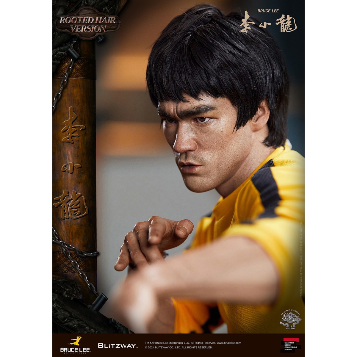 Blitzway - Bruce Lee Rooted Hair Ver. 1/4 - Tributo al 50° Anniversario - Il gioco della morte