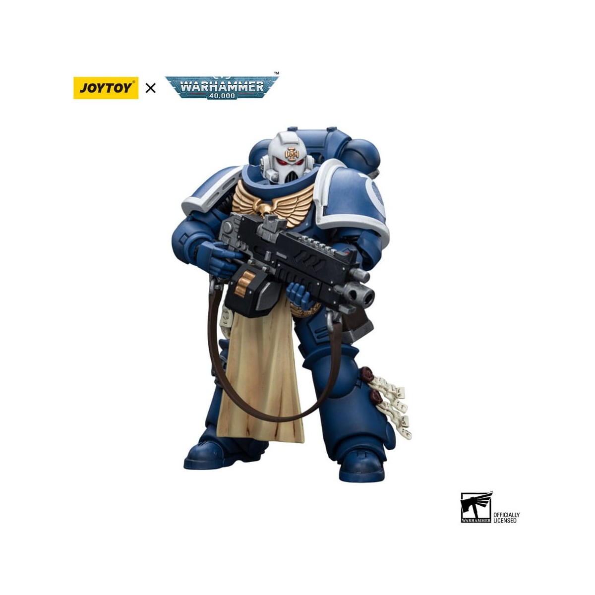 JoyToy - Space Marines - Ultramarines - Sternguard Veterano con fucile a otturatore automatico 1/18 - Warhammer 40K