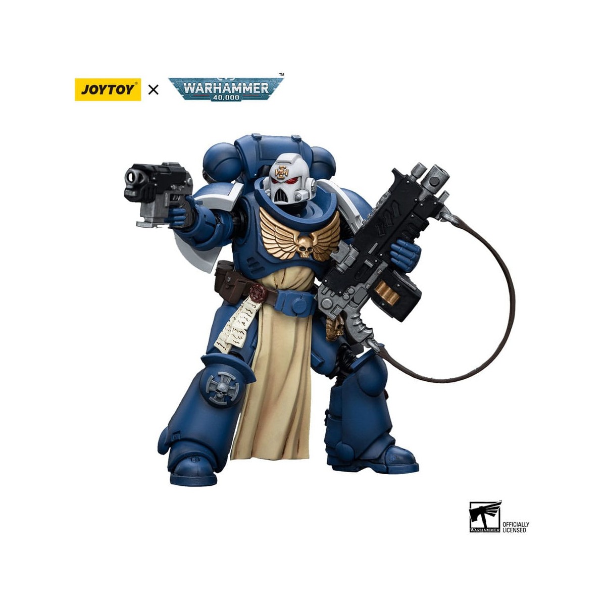 JoyToy - Space Marines - Ultramarines - Sternguard Veterano con fucile a otturatore automatico 1/18 - Warhammer 40K