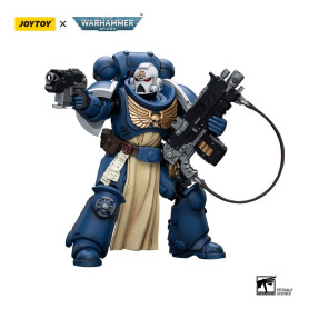 JoyToy - Space Marines - Ultramarines - Sternguard Veterano con fucile a otturatore automatico 1/18 - Warhammer 40K