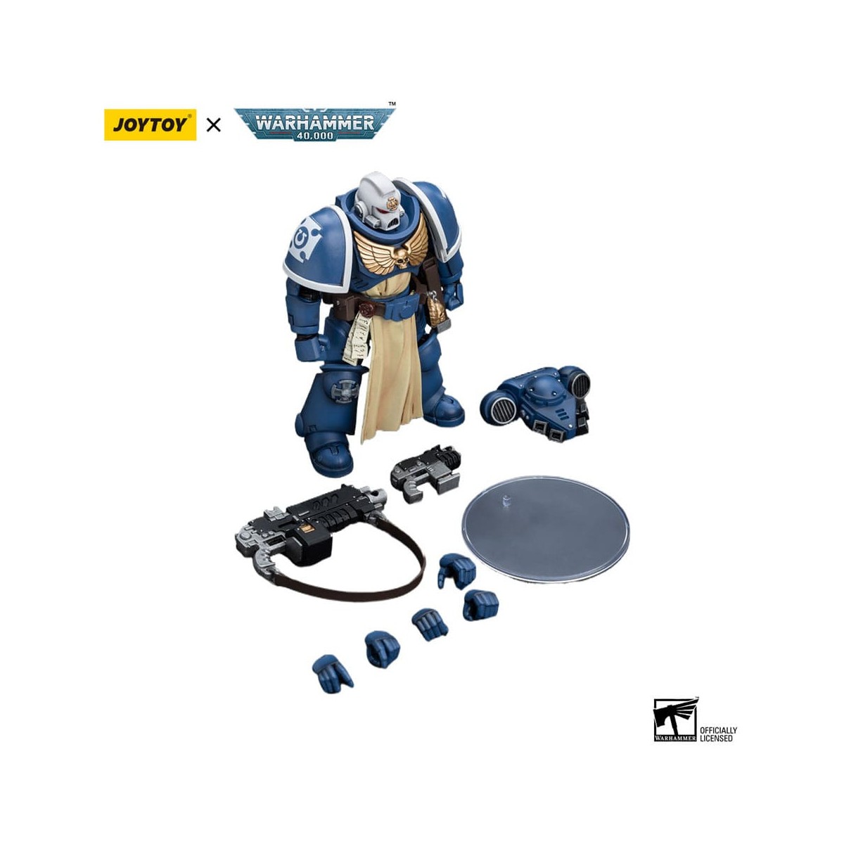 JoyToy - Space Marines - Ultramarines - Sternguard Veterano con fucile a otturatore automatico 1/18 - Warhammer 40K