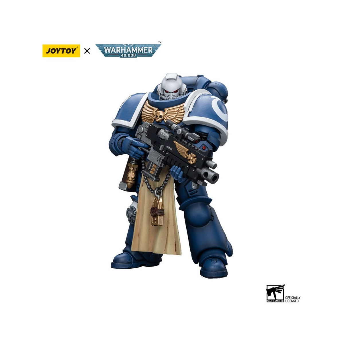 JoyToy - Space Marine - Ultramarines - Sternguard Veterano con fucile a otturatore 1/18 - Warhammer 40K