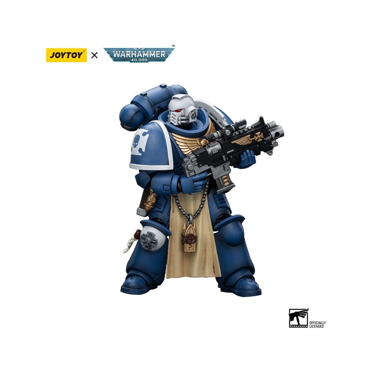 JoyToy - Space Marine - Ultramarines - Sternguard Veterano con fucile a otturatore 1/18 - Warhammer 40K