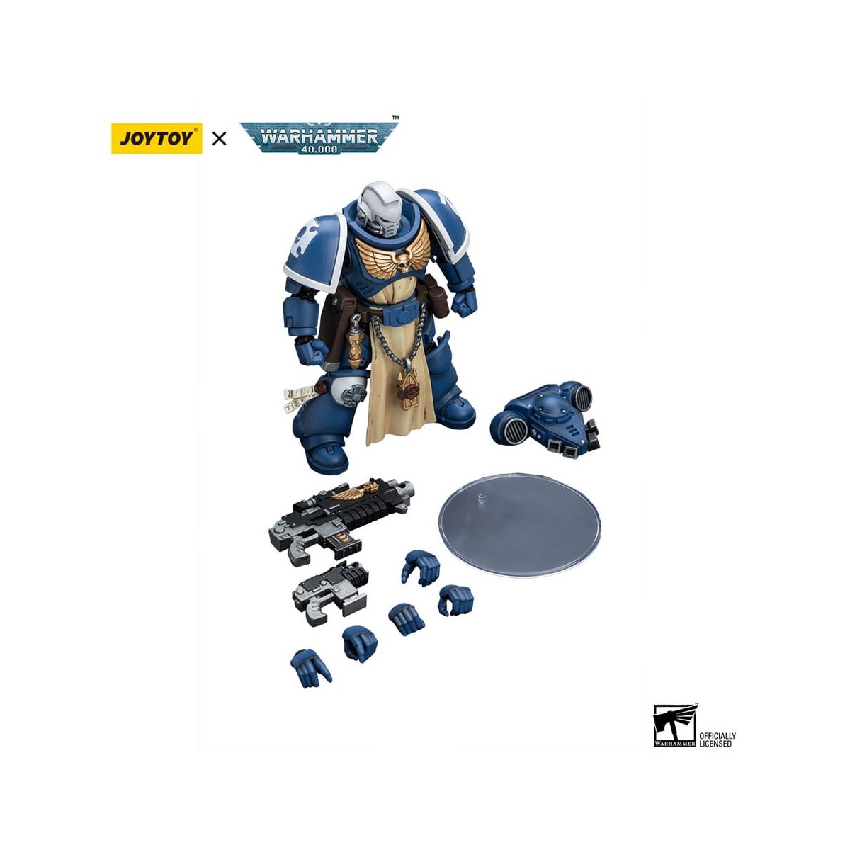 JoyToy - Space Marine - Ultramarines - Sternguard Veterano con fucile a otturatore 1/18 - Warhammer 40K