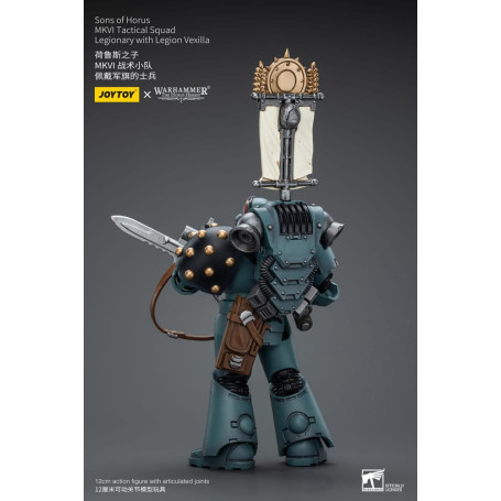 JoyToy Space marines - Figli di Horus - MKIV Squadra tattica legionaria con legione Vexilla 2 1/18 - Warhammer 40K