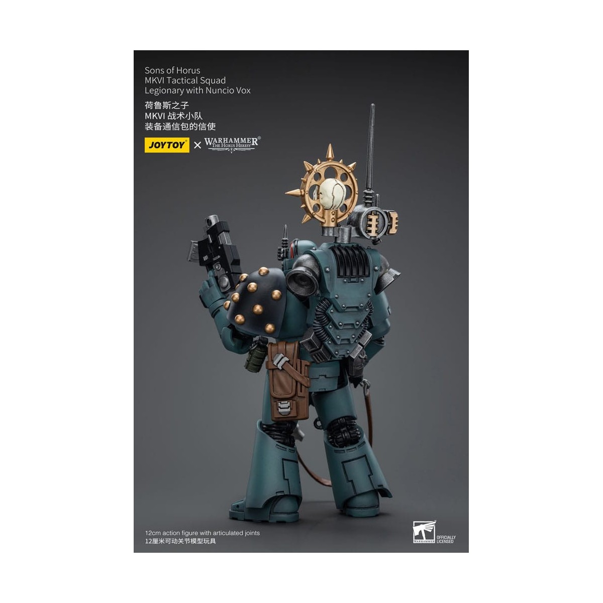 JoyToy Space marines - Figli di Horus - MKIV Squadra tattica legionaria con legionario con Nunzio Vox 1/18 - Warhammer 40K