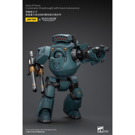 JoyToy Space marines - Figli di Horus - Contemptor Dreadnought con autocannone Gravis 1/18 - L'Eresia di Horus