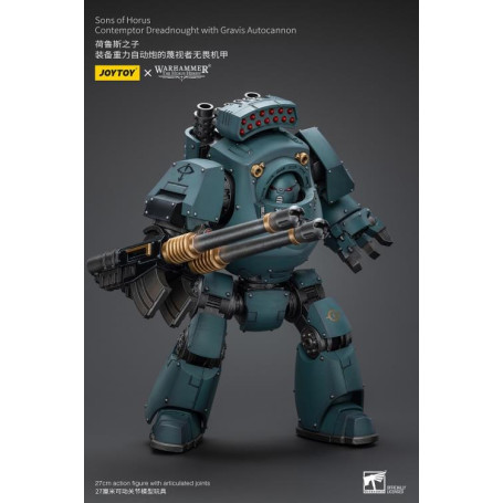 JoyToy Space marines - Figli di Horus - Contemptor Dreadnought con autocannone Gravis 1/18 - L'Eresia di Horus