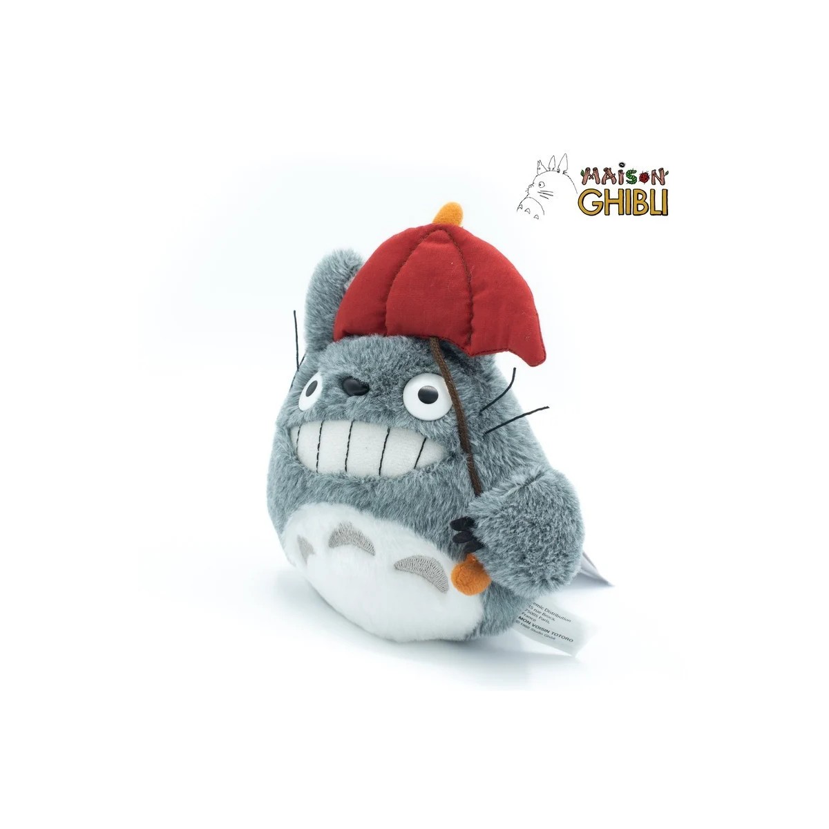 Peluche Casa Ghibli Totoro con ombrello rosso - Il mio vicino Totoro