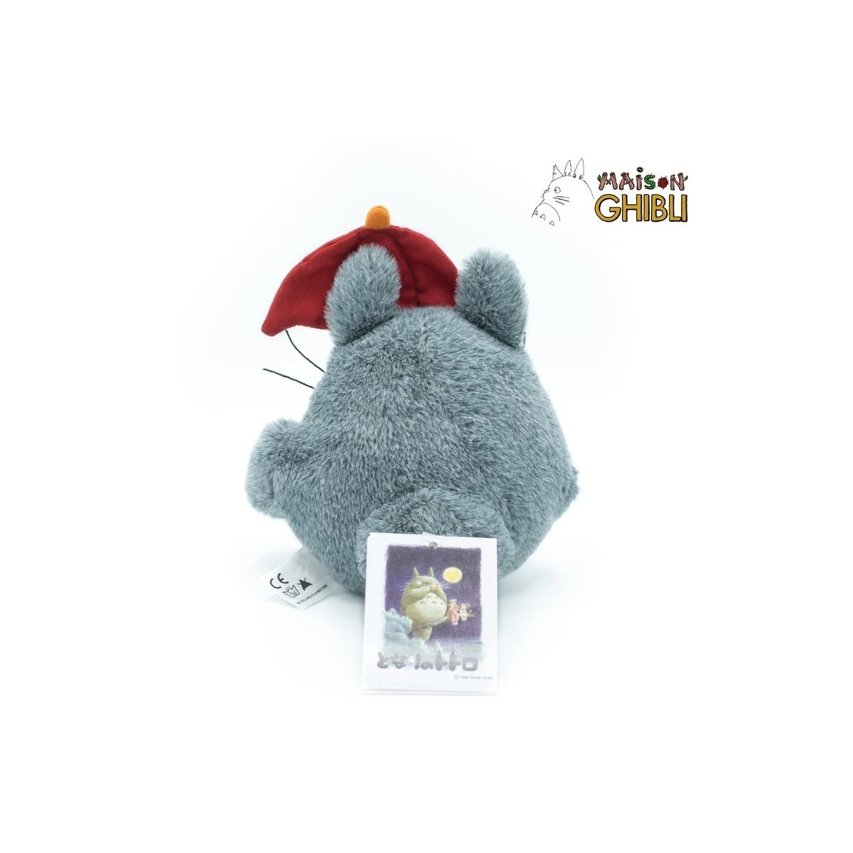 Peluche Casa Ghibli Totoro con ombrello rosso - Il mio vicino Totoro