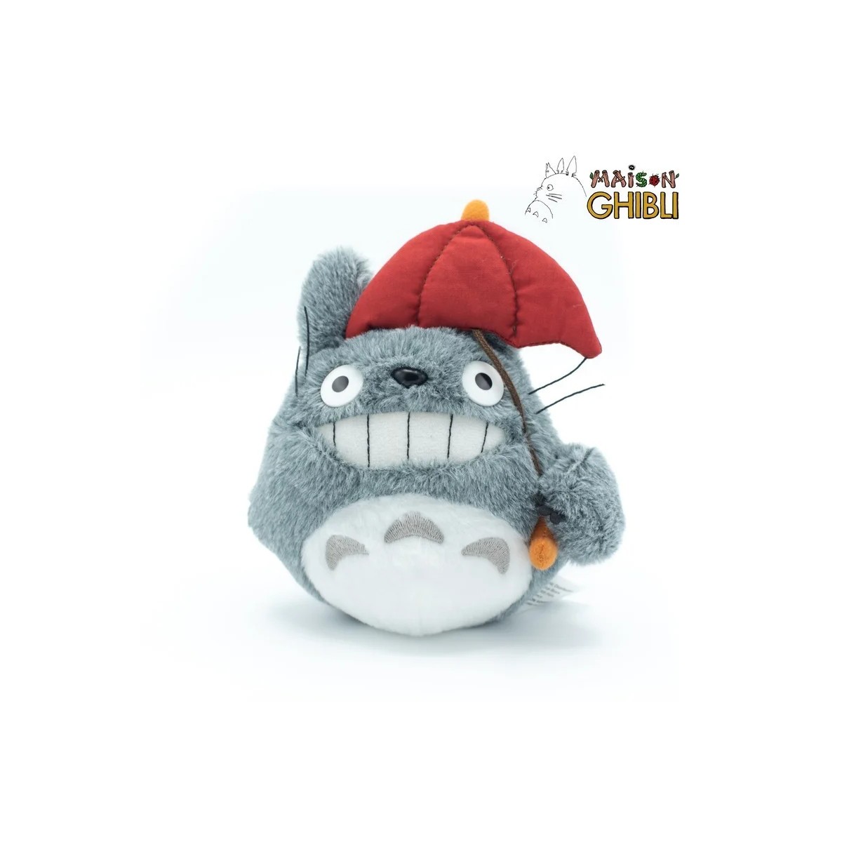 Peluche Casa Ghibli Totoro con ombrello rosso - Il mio vicino Totoro