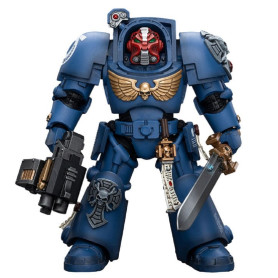 JoyToy - Ultramarines - Sergente della squadra Terminator con spada elettrica e teletrasporto Homer 1/18 - WH40K
