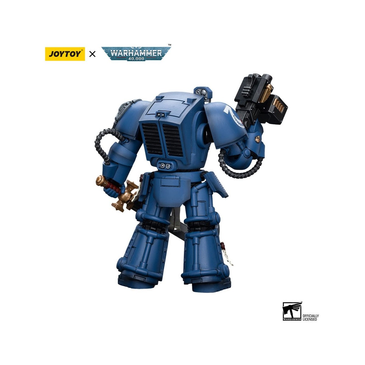 JoyToy - Ultramarines - Sergente della squadra Terminator con spada elettrica e teletrasporto Homer 1/18 - WH40K
