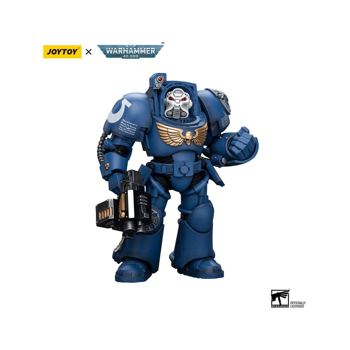 JoyToy Space Marine - Ultramarines - Squadra Terminator con Storm Bolter 1/18 - Warhammer 40K