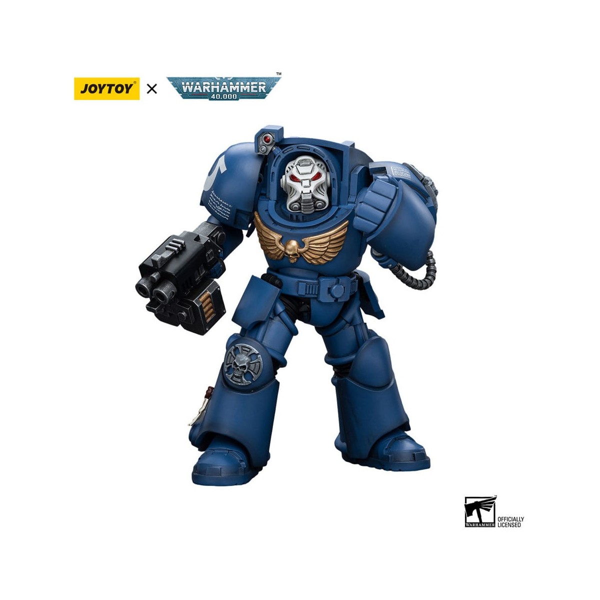JoyToy Space Marine - Ultramarines - Squadra Terminator con Storm Bolter 1/18 - Warhammer 40K