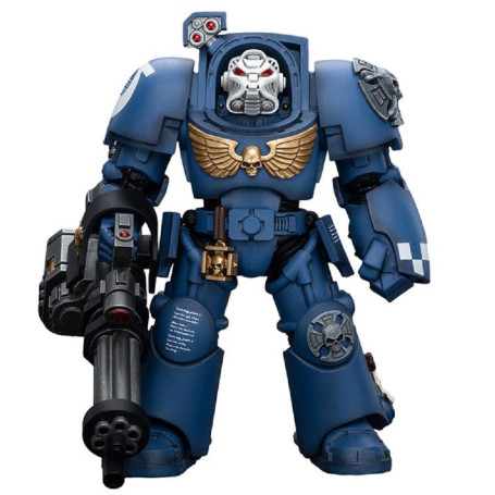 JoyToy Space Marine - Ultramarines - Squadra Terminator con Storm Bolter 1/18 - Warhammer 40K