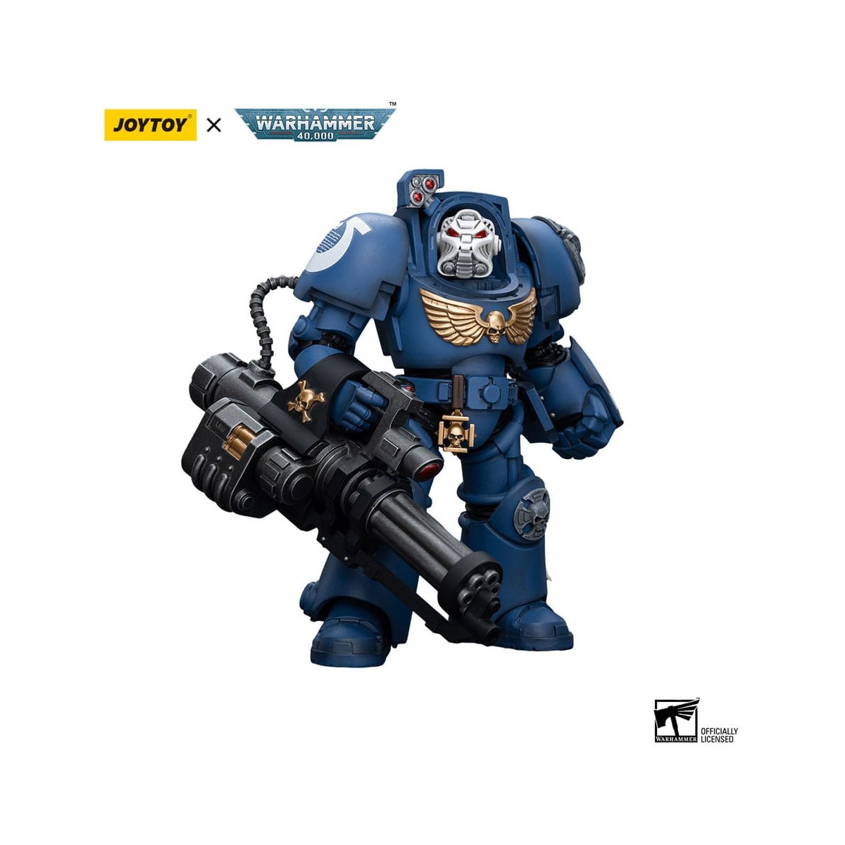 JoyToy Space Marine - Ultramarines - Squadra Terminator con Storm Bolter 1/18 - Warhammer 40K
