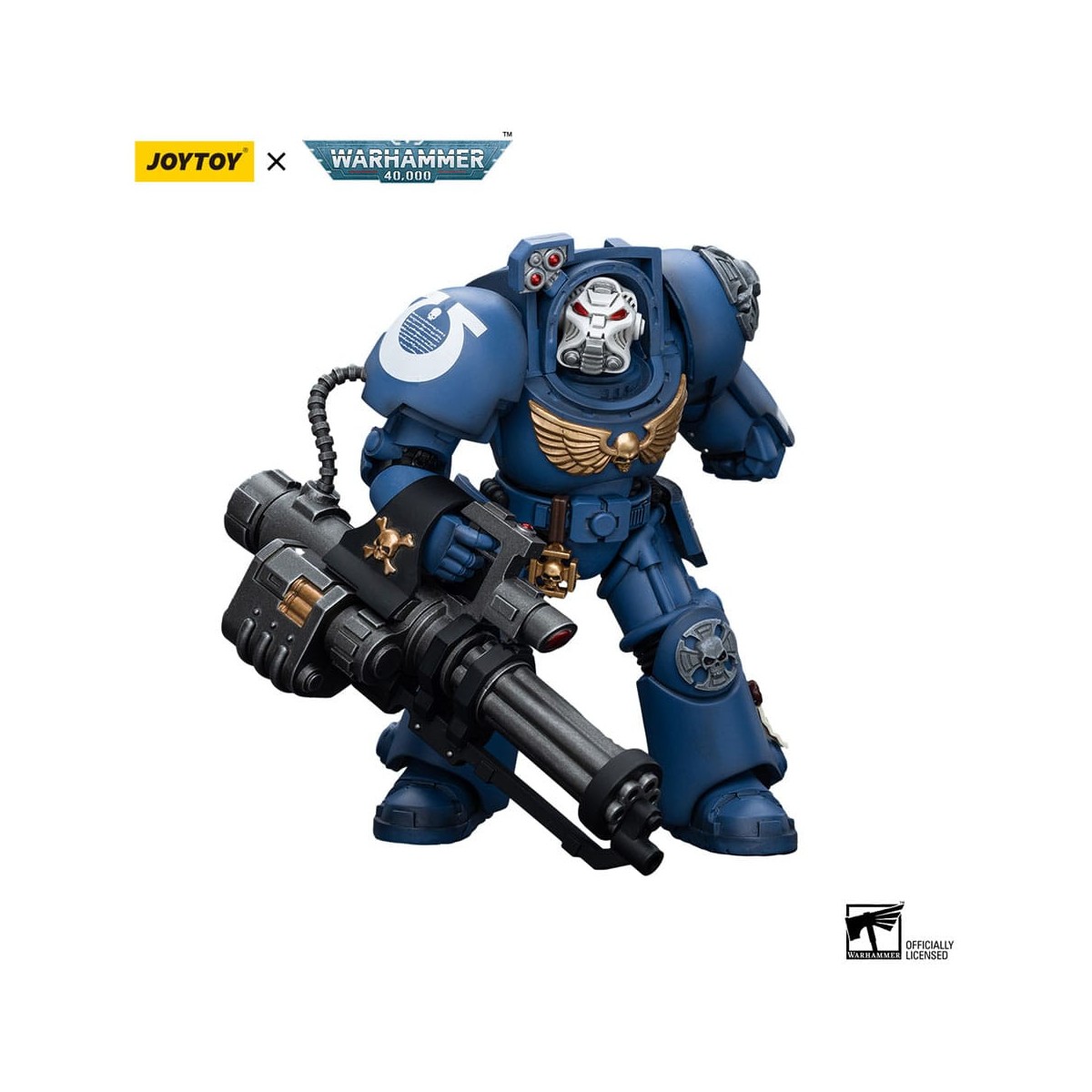 JoyToy Space Marine - Ultramarines - Squadra Terminator con Storm Bolter 1/18 - Warhammer 40K