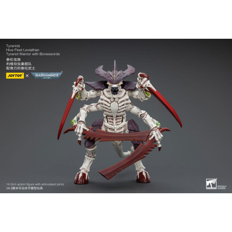 JoyToy Tiranidi - Guerriero Leviatano della Flotta Alveare con Spade d'Ossa 1/18 - Warhammer 40K