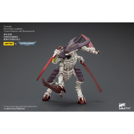 JoyToy Tiranidi - Guerriero Leviatano della Flotta Alveare con Spade d'Ossa 1/18 - Warhammer 40K