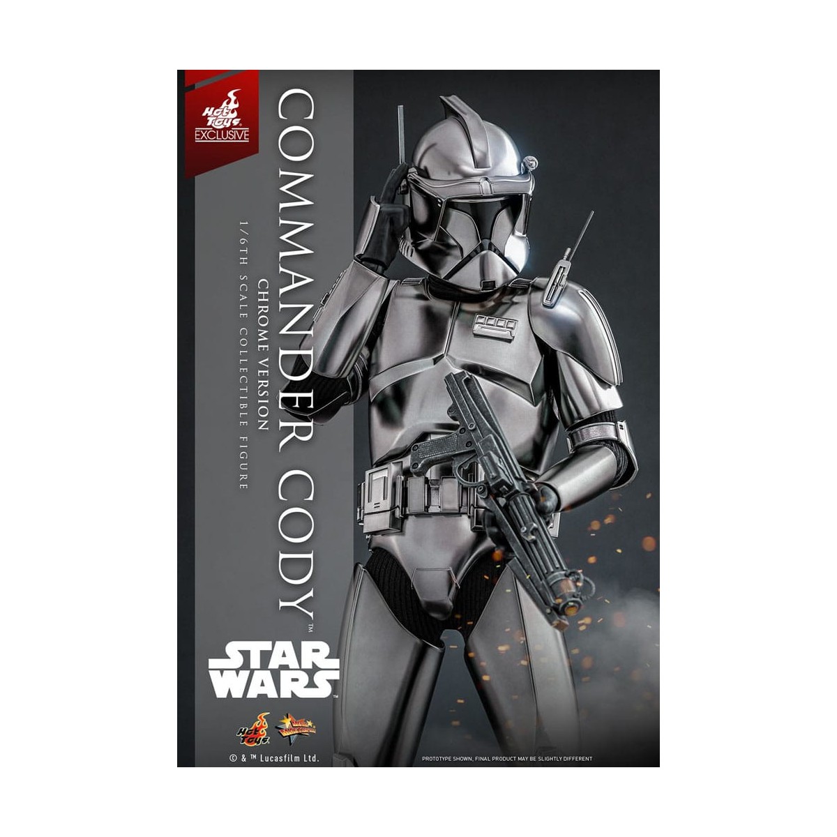Hot Toys Star Wars - Comandante Cody Versione Cromata Esclusiva MMS 1/6