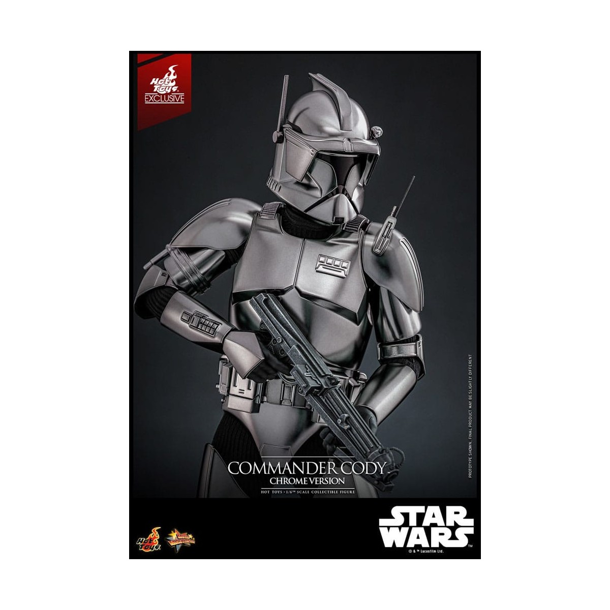 Hot Toys Star Wars - Comandante Cody Versione Cromata Esclusiva MMS 1/6