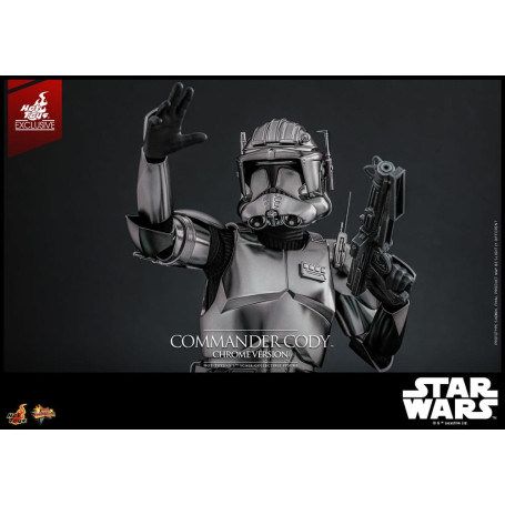 Hot Toys Star Wars - Comandante Cody Versione Cromata Esclusiva MMS 1/6