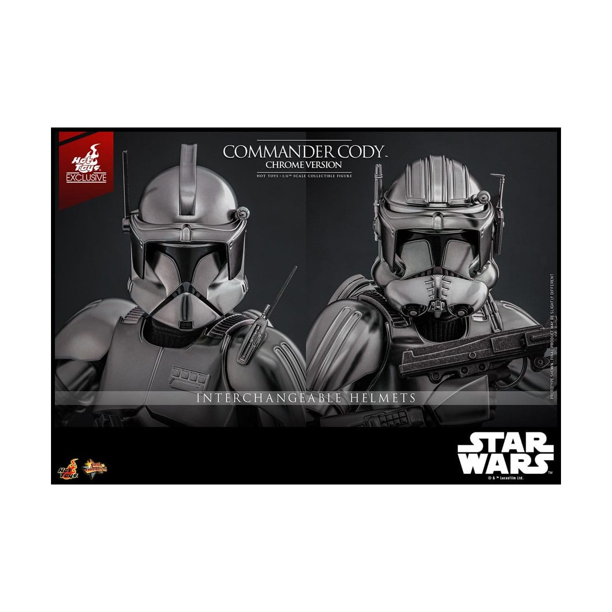 Hot Toys Star Wars - Comandante Cody Versione Cromata Esclusiva MMS 1/6