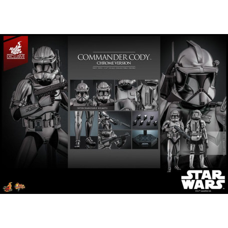 Hot Toys Star Wars - Comandante Cody Versione Cromata Esclusiva MMS 1/6