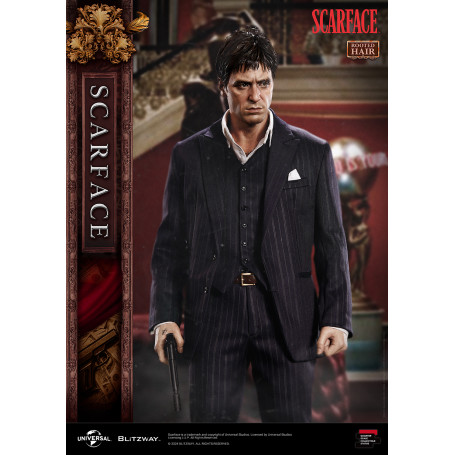 Statua in scala superba Blitzway - Tony Montana capelli radicati 1/4 - Scarface