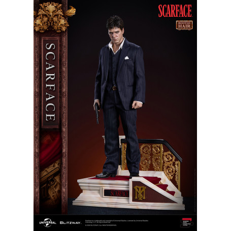 Statua in scala superba Blitzway - Tony Montana capelli radicati 1/4 - Scarface