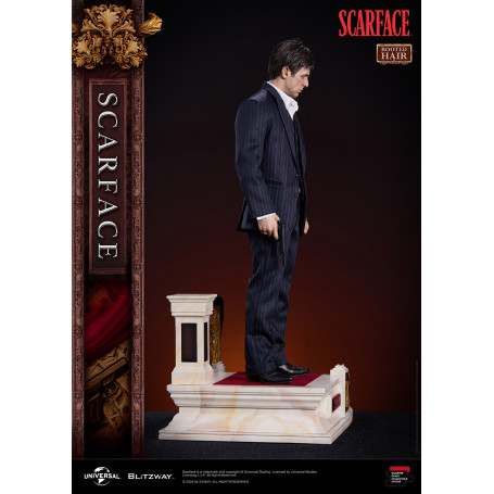 Statua in scala superba Blitzway - Tony Montana capelli radicati 1/4 - Scarface