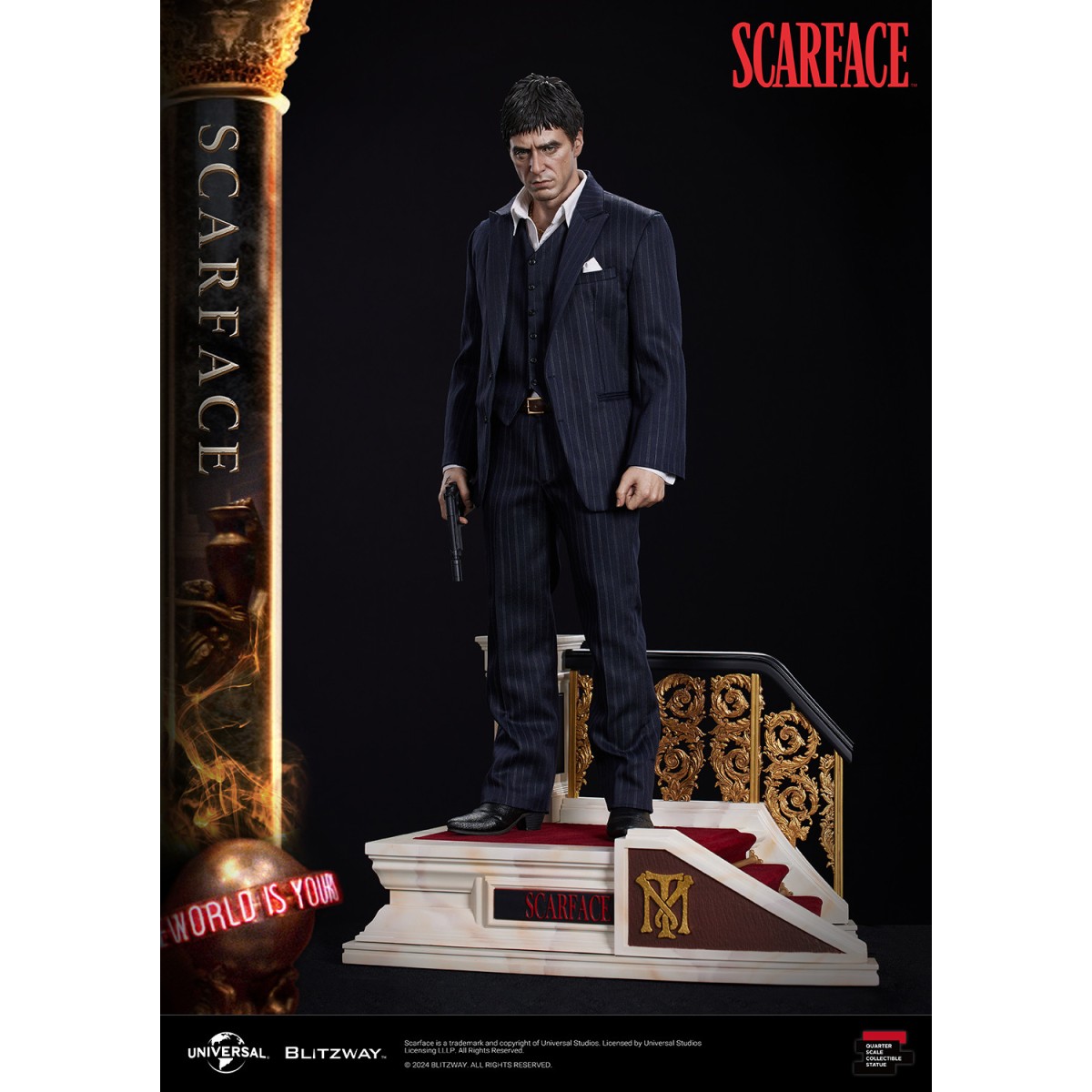 Statua in scala superba Blitzway - Tony Montana 1/4 - Scarface