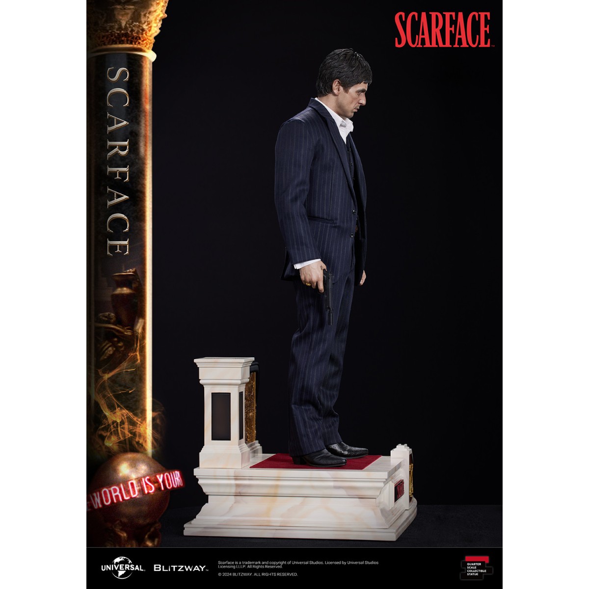 Statua in scala superba Blitzway - Tony Montana 1/4 - Scarface