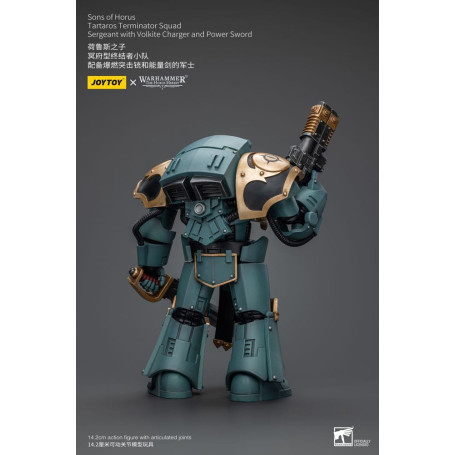 JoyToy - Sons of Horus - Sergente della squadra Terminator di Tartaros con caricatore Volkite e spada di potere 1/18